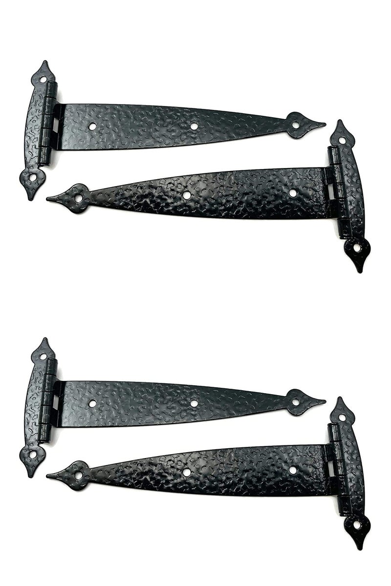 Harris Hardware Black Colonial Flush Surface Mount Strap Hinge With Black Screws - Image 3